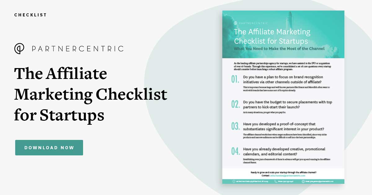 The Affiliate Marketing Checklist for Startups